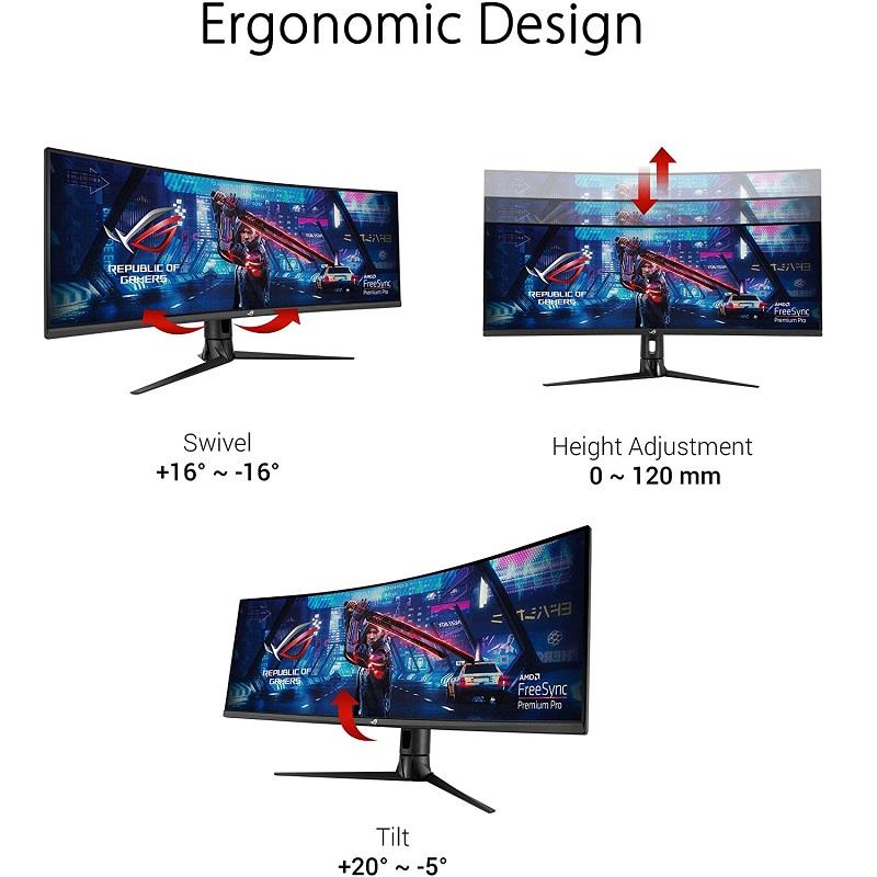 Asus Rog Strix Xg43vq 43inch Ultra Wide Curved 120hz Gaming Monitor مانیتور ایسوس مدل Xg43vq 3628