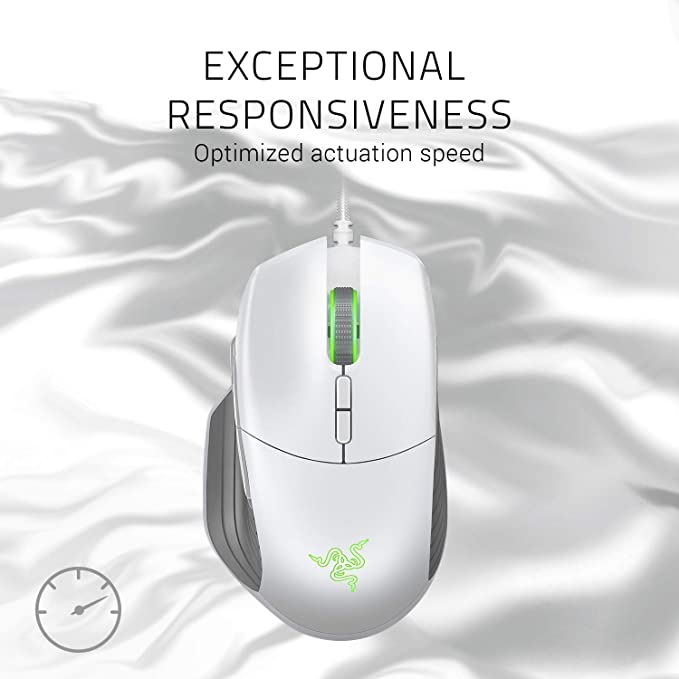 Razer Basilisk Mercury White Gaming Mouse , موس گیمینگ ریزرمدل Basilisk